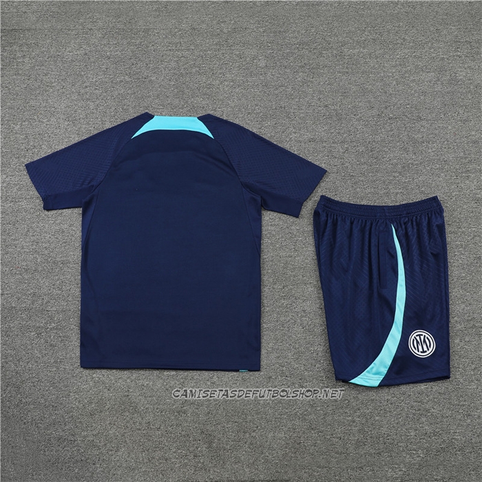 Chandal del Inter Milan 22-23 Manga Corta Azul - Pantalon Corto